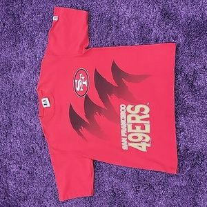 Vintage Rare Sharktooth Logo Athletic 49ers Single Stitch Graphic Tshirt